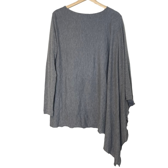 Pietro Brunelli Maternity Gray Asymmetrical Pullover Poncho Like Sweater Size M - Picture 2 of 12